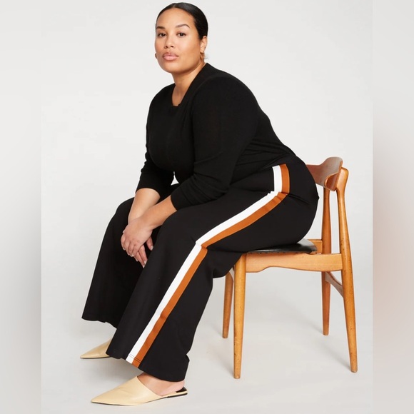 Universal Standard Stephanie Black Wide Leg Ponte Pants Women’s Plus Size 38/40 - Picture 1 of 11